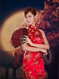 Beautiful Winnie snow red cheongsam sexy charming(14)